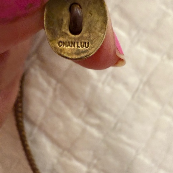 Chan Luu Gold Button Sterling Solver Leather Wrap Bracelet - Picture 3 of 5